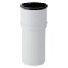 RACCORDO DRITTO PER WC AD INNESTO IN PP SERIE SILENT ø110 E= 18 CM L= 10,9 CM