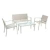 SET GIARDINO IN ACCIAIO ‘SCARLINO’ COLORE TORTORA