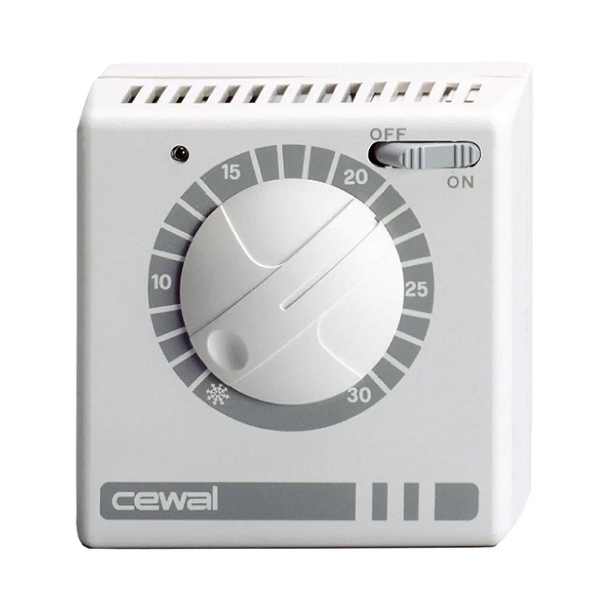 Termostato ambiente elettromeccanico a membrana modello rq 30 DIMENSIONI: 71X71X26,5 MM. - 250 V